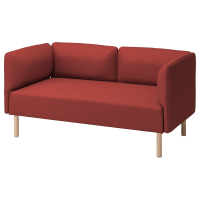 LILLEHEM Sofa modułowa, 2-osobowa, Gunnared/brązowoczerwony drewno