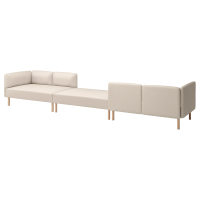 LILLEHEM 6-osobowa sofa modułowa, Vissle/bezowy drewno