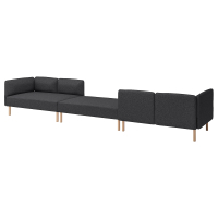 LILLEHEM 6-osobowa sofa modułowa, Gunnared/ciemnoszary drewno