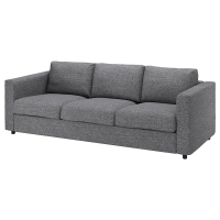 VIMLE Sofa 3-osobowa, Lejde szary-czarny