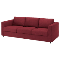 VIMLE Sofa 3-osobowa, Lejde czerwony/brązowy