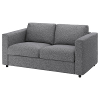 VIMLE Sofa 2-osobowa, Lejde szary-czarny