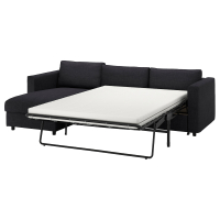 VIMLE Rozkładana sofa 3-osobowa, z szezlongiem/Hillared antracyt