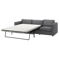 VIMLE Rozkładana sofa 3-osobowa, Lejde szary-czarny