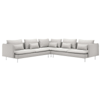 SÖDERHAMN Sofa narożna, 6-osobowa, Tallmyra biały/czarny