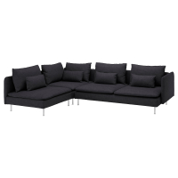 SÖDERHAMN Sofa narożna 4-osobowa, z otwartym końcem/Hillared antracyt