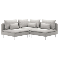 SÖDERHAMN Sofa narożna 3-osobowa, Tallmyra biały/czarny