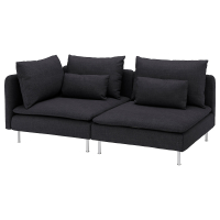 SÖDERHAMN Sofa 3-osobowa, z otwartym końcem/Hillared antracyt