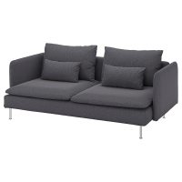 SÖDERHAMN Sofa 3-osobowa, Gunnared średnioszary