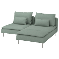 SÖDERHAMN Sofa 2-os. z leżanką, Tallmyra jasnozielony