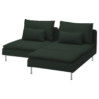 SÖDERHAMN Sofa 2-os. z leżanką, Tallmyra ciemnozielony