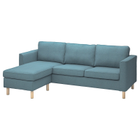 PARUP Sofa 3-osobowa z szezlongiem, Fridtuna ciemny szaroniebieski