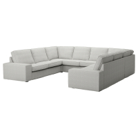 KIVIK Sofa w kształcie litery U, 6-osob, Tallmyra biały/czarny