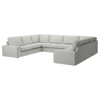 KIVIK Sofa w kształcie lit U, 7-osobowa, Tallmyra biały/czarny