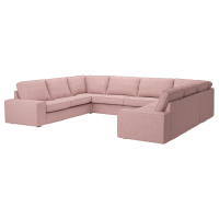 KIVIK Sofa w kształcie lit U, 7-osobowa, Gunnared jasny różowy