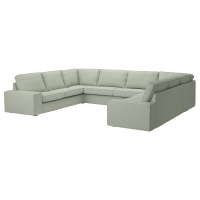 KIVIK Sofa w kształcie lit U, 7-osobowa, Gunnared jasnozielony