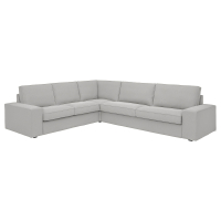 KIVIK Sofa narożna 5-osobowa, Tallmyra biały/czarny