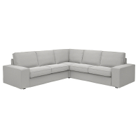 KIVIK Sofa narożna 4-osobowa, Tallmyra biały/czarny