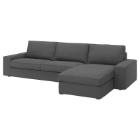 KIVIK Sofa 4-osobowa z szezlongiem, Tallmyra średnioszary