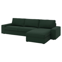 KIVIK Sofa 4-osobowa z szezlongiem, Tallmyra ciemnozielony