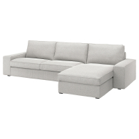 KIVIK Sofa 4-osobowa z szezlongiem, Tallmyra biały/czarny