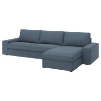 KIVIK Sofa 4-osobowa z szezlongiem, Gunnared niebieski