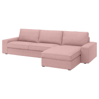 KIVIK Sofa 4-osobowa z szezlongiem, Gunnared jasny różowy