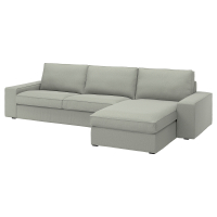 KIVIK Sofa 4-osobowa z szezlongiem, Gunnared jasnozielony