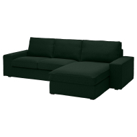 KIVIK Sofa 3-osobowa z szezlongiem, Tallmyra ciemnozielony