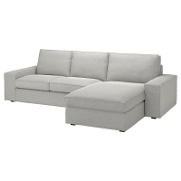 KIVIK Sofa 3-osobowa z szezlongiem, Tallmyra biały/czarny