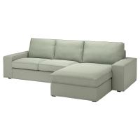 KIVIK Sofa 3-osobowa z szezlongiem, Gunnared jasnozielony