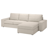 KIVIK Sofa 3-osobowa z szezlongiem, Gunnared beżowy