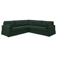 HYLTARP Sofa narożna 4-osobowa, Tallmyra ciemnozielony