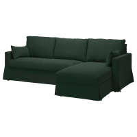 HYLTARP Sofa 3o z szezlongiem, prawy, Tallmyra ciemnozielony