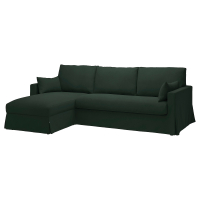 HYLTARP Sofa 3o z szezlongiem, lewy, Tallmyra ciemnozielony