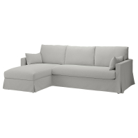 HYLTARP Sofa 3o z szezlongiem, lewy, Tallmyra biały/czarny