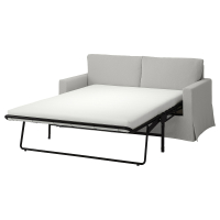 HYLTARP Sofa 2-osobowa rozkładana, Tallmyra biały/czarny