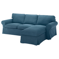 EKTORP Sofa 3-osobowa, z szezlongiem/Tallmyra niebieski