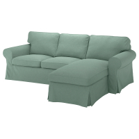 EKTORP Sofa 3-osobowa, z szezlongiem/Tallmyra jasnozielony