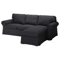 EKTORP Sofa 3-osobowa, z szezlongiem/Hillared antracyt