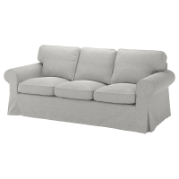 EKTORP Sofa 3-osobowa, Tallmyra biały/czarny