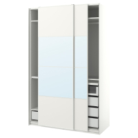 PAX / MEHAMN/AULI Szafa z przesuwanymi drzwiami, biały/lustro, 150x66x236 cm PAX / MEHAMN/AULI Szafa z przesuwanymi drzwiami, biały/lustro, 150x66x236 cm