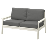 BONDHOLMEN Sofa 2-osobowa, na zewnątrz, biały/bezowy/Frösön/Duvholmen ciemnoszary