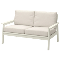 BONDHOLMEN Sofa 2-osobowa, na zewnątrz, biały/bezowy/Frösön/Duvholmen bezowy