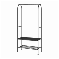 GRAFJALLET IKEA 005.702.22 Вешалка для одежды с обувницей, антрацит, 90x36x175 см