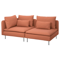 SÖDERHAMN Sofa 3-osobowa, z otwartym końcem/Kelinge rdzawy