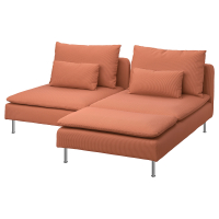 SÖDERHAMN Sofa 2-os. z leżanką, Kelinge rdzawy