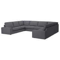 KIVIK Sofa w kształcie lit U, 7-osobowa, Gunnared średnioszary