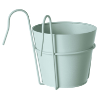 VITLÖK Doniczka z uchwytem, do wewnątrz/na zewnątrz/turkusowy, 15 cm