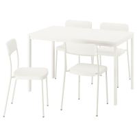 VIHALS / VIHALS IKEA 795.899.59 Стол и 4 стула, белый/белый, 120/180x74 см